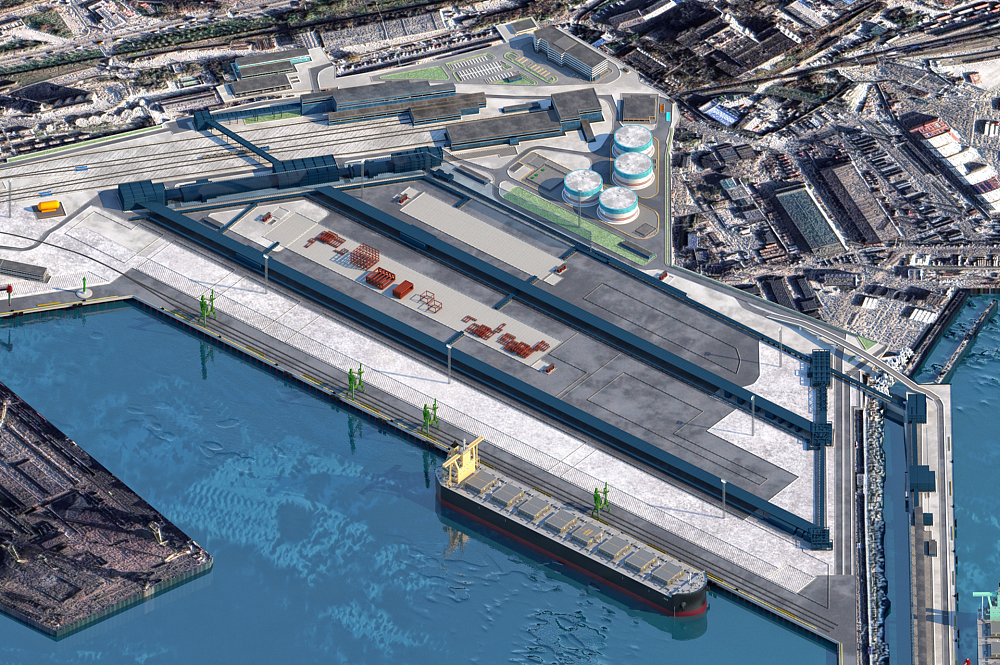 Причалы № 1А, № 6, Берегоукрепление № 2, ИЗУ-2.  Универсальный перегрузочный комплекс АО «НСРЗ». 