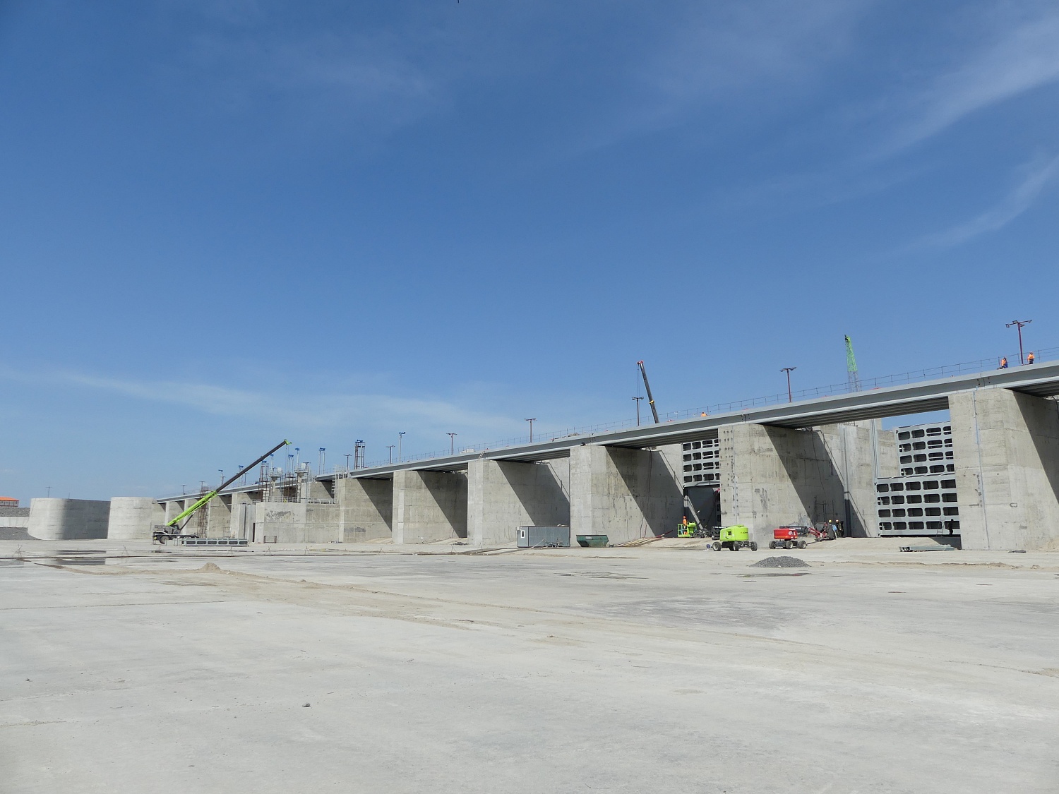 Готовность объектов первого пускового комплекса Багаевского гидроузла 98,6%