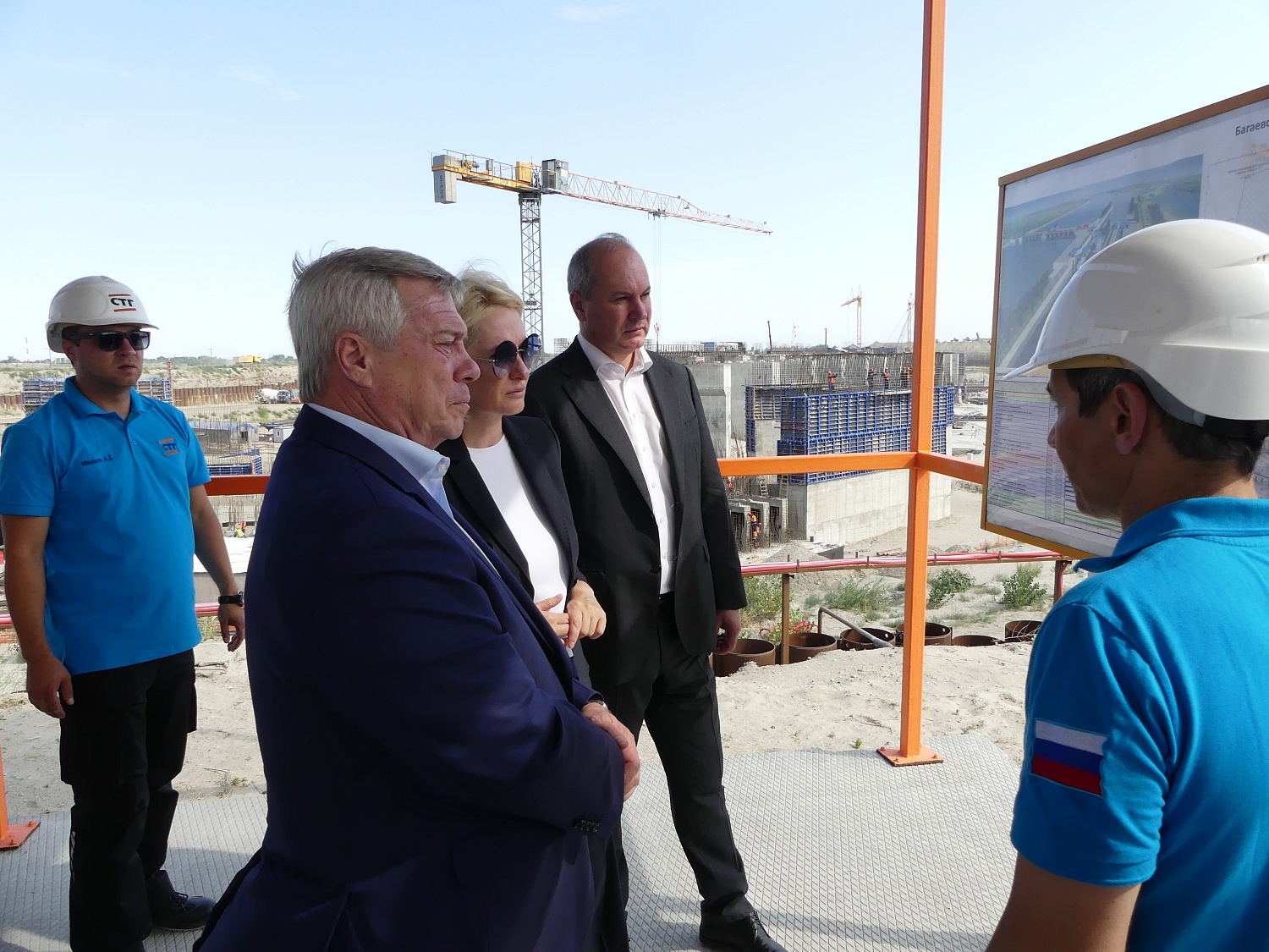 Визит Губернатора Ростовской области на стройплощадку Багаевского гидроузла