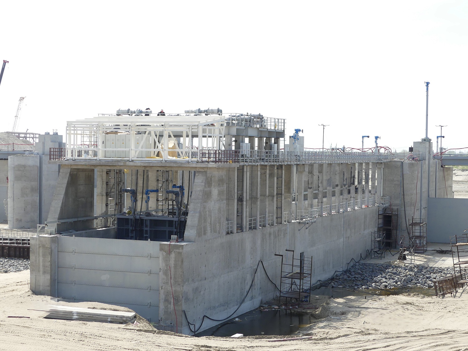 Готовность объектов первого пускового комплекса Багаевского гидроузла 98,6%